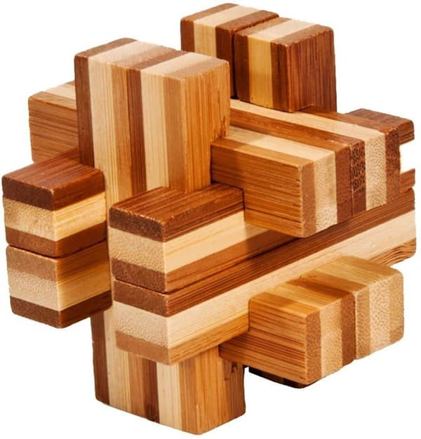 3D bambupussel - Balkkonstruktion - Brun - Blandat - Från 9 år