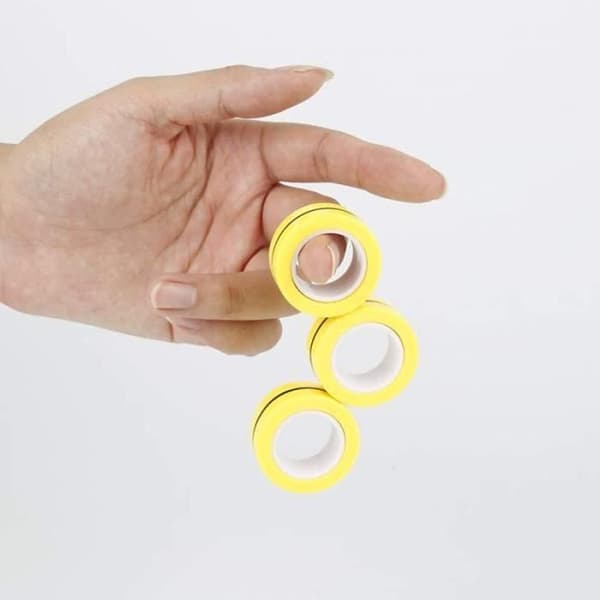 Fingerspel - SHOP-STORY - Rolling Fingers Gul - Anti-stress - Flerfärgad - Set med 3