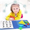 Miniatyrbild 2 av 4: Tangram KX5PI magnetiskt pusselspel för vuxna - 7 bitar - Flerfärgad