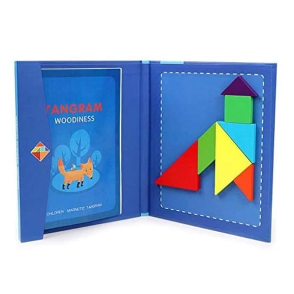 Tangram KX5PI magnetiskt pusselspel för vuxna - 7 bitar - Flerfärgad