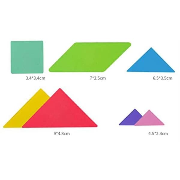 Pedagogisk leksak - TANGRAM - RNWHI 96 magnetiska pussel - Svart - Blandat - 96 bitar