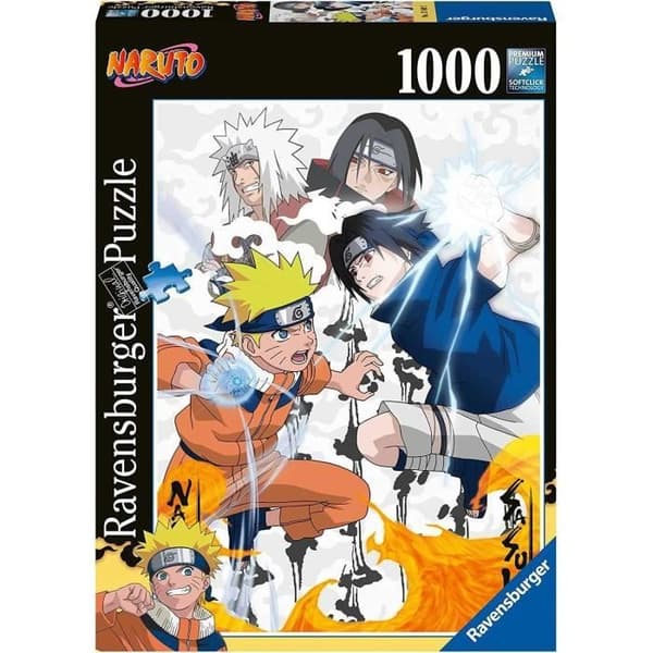 Puzzle 1000 Piece Cartoon Puzzle Game - Ravensburger - Naruto vs. Sasuke