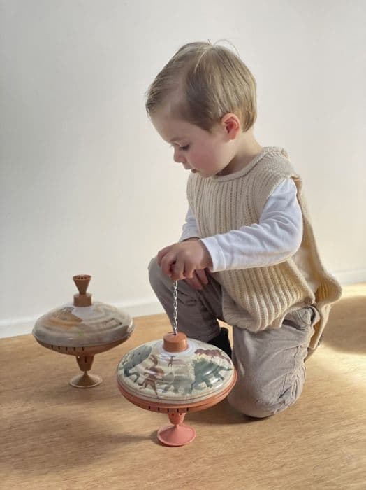 Spinning Top - Egmont Toys - Large Noah's Ark Spinning Top - Metall - 18 cm - För Baby