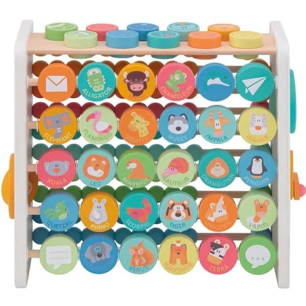 4 i 1 träinlärningsspel - SEVI - Abacus and Alphabet 2.0 - Barn - Blandat - Från 3 år - Flerfärgad