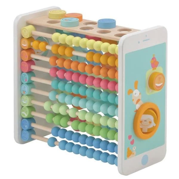 4 i 1 träinlärningsspel - SEVI - Abacus and Alphabet 2.0 - Barn - Blandat - Från 3 år - Flerfärgad