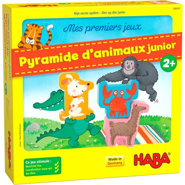 HABA - Mina första spel - Junior Animal Pyramid - Skicklighetsspel - 2 år och uppåt