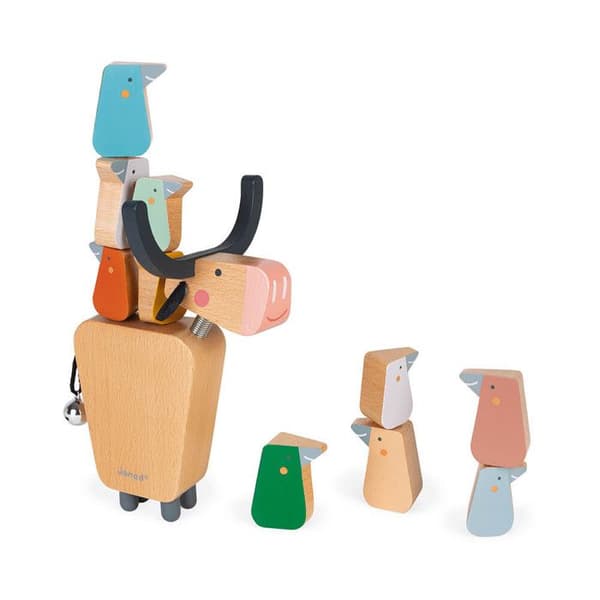 Buffalo Wooden Balancing Game - JANOD - För barn i åldrarna 3 till 6 år - Utvecklar tålamod och fingerfärdighet