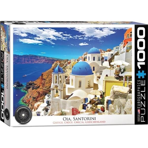 (Pussel) - EUROGRAPHICS - Oia Santorini Grekland - 1000 bitar - Flerfärgad - Från 12 år
