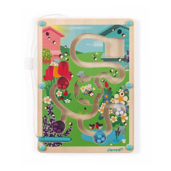 Bikupa Ball Maze - JANOD - Träleksak - 2 år - Grön - Magnetisk