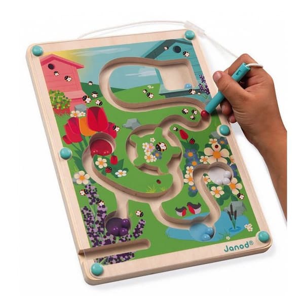 Bikupa Ball Maze - JANOD - Träleksak - 2 år - Grön - Magnetisk
