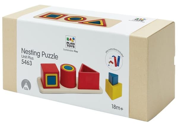 Plan Toys - 3-format passande pussel - BYXA
