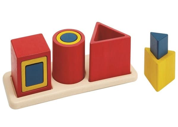 Plan Toys - 3-format passande pussel - BYXA