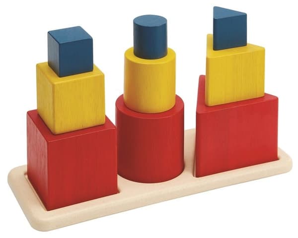 Plan Toys - 3-format passande pussel - BYXA
