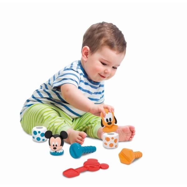 Clementoni - Bygg och lek - Musse &amp; Pluto - Babyleksak för motorik