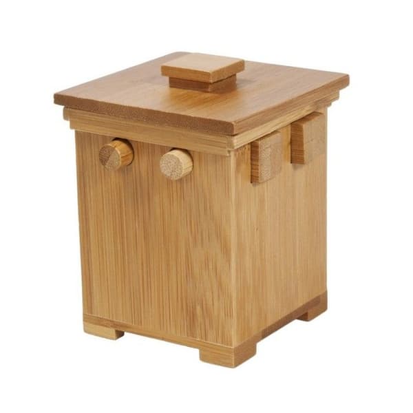 Casse-tête - FRIDOLIN - 17197 - Magisk låda i bambu - 8x8x10,5 cm - Från 7 år - 1 spelare eller fler