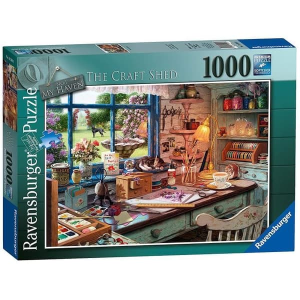 Ravensburger 19590 - KVM SWITCH - My Haven #1 "The Craft Shed" 1 000 pusselbitar