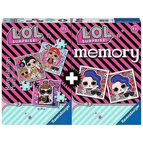 Brädspel - RAVENSBURGER - LOL Multipack - 48 Minneskort - 3 pussel - Flerfärgad