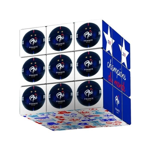 Cube 3x3 French team - Megableu - Rubiks pussel - Stöd Blues!