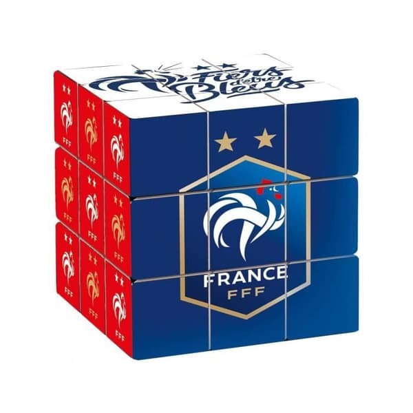 Cube 3x3 French team - Megableu - Rubiks pussel - Stöd Blues!
