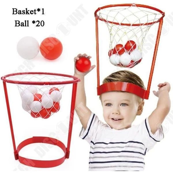 TD® utomhusleksak för barn Vuxna - Sportspel Basket and Balls Game - Catch Balls Basket on Head