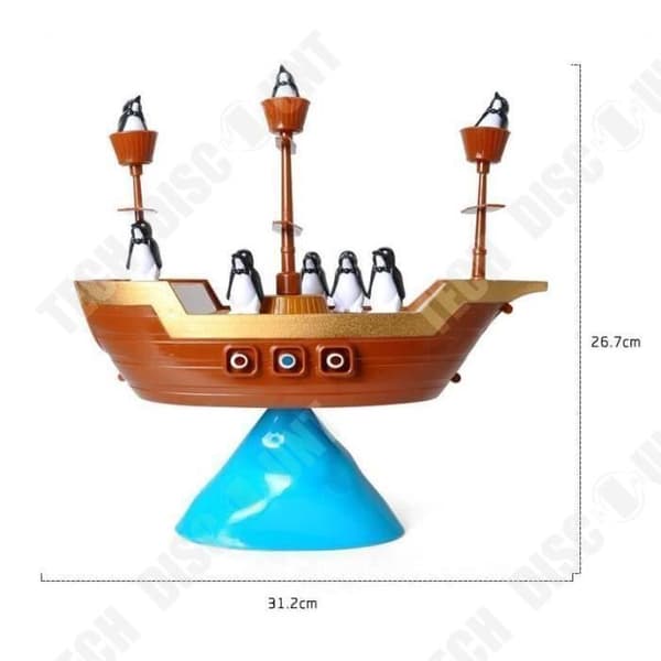 TD® Penguins Pirates Ship Balancing Game - Brädspel - Bordsspel - Toy Barn Vuxen Bar - Skicklighet