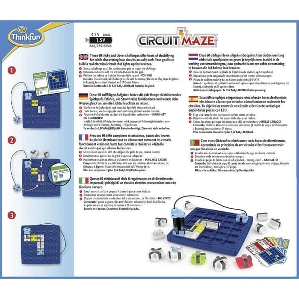 Brain Teaser Game - RAVENSBURGER - CIRCUIT MAZE - 60 utmaningslösningskort - Blandat - Inomhus - Från 8 år