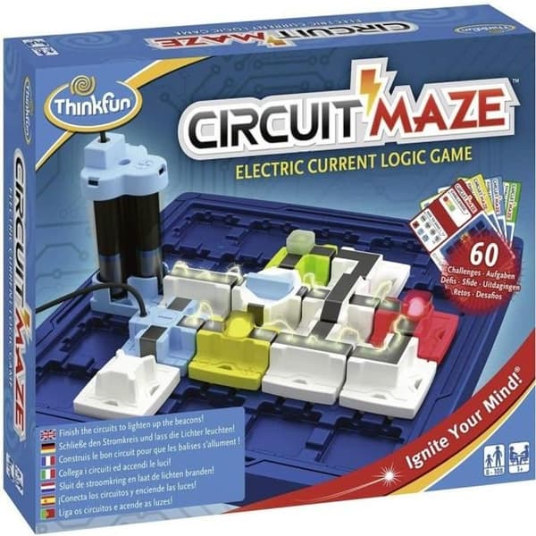 Brain Teaser Game - RAVENSBURGER - CIRCUIT MAZE - 60 utmaningslösningskort - Blandat - Inomhus - Från 8 år