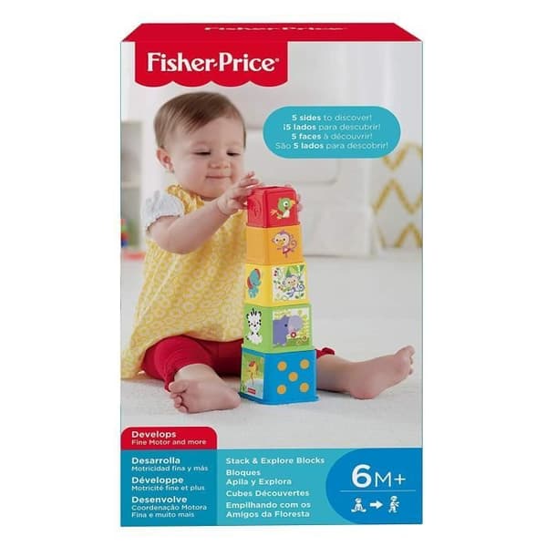 Fisher-Price Discovery Cubes - Pedagogisk leksak för spädbarn från 6 månader och uppåt