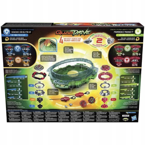 Hasbro Beyblade Burst QuadDrive Interstellar Drop Arena kävele + 2 Dyskiä