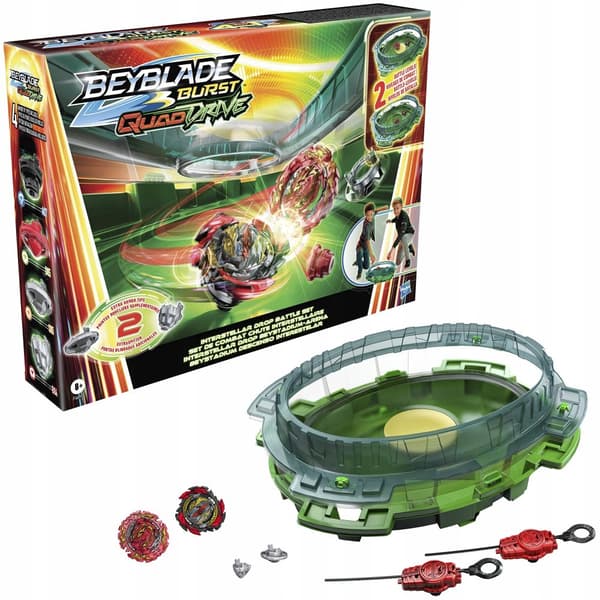 Hasbro Beyblade Burst QuadDrive Interstellar Drop Arena kävele + 2 Dyskiä