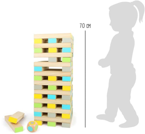 Skicklighetsspel - ALPEXE - XXL Active Tower - 60 stycken i 100 % FSC®-certifierat trä - Utomhus