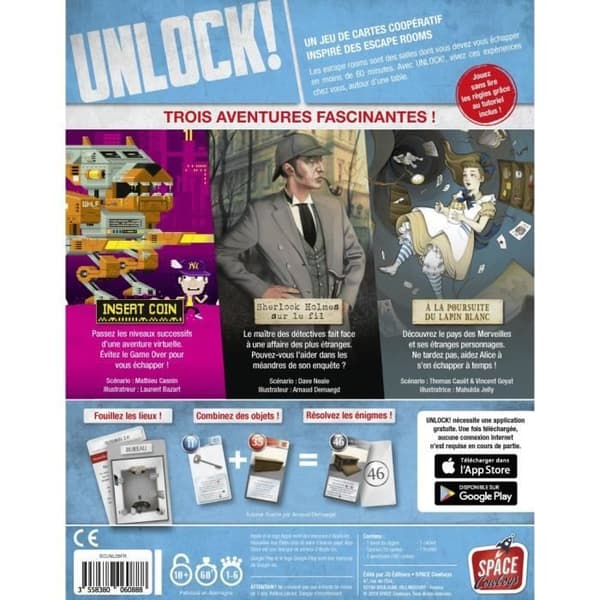Lås upp brädspel! : Heroic Adventures - ASMODEE - 1 till 6 spelare - 60 min