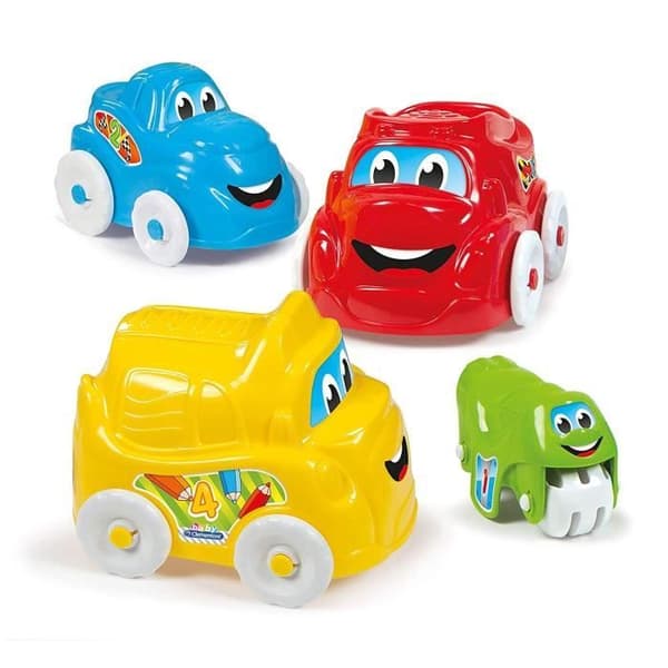 CLEMENTONI - Aktivitetsfordon - Set med 4 babyfordon