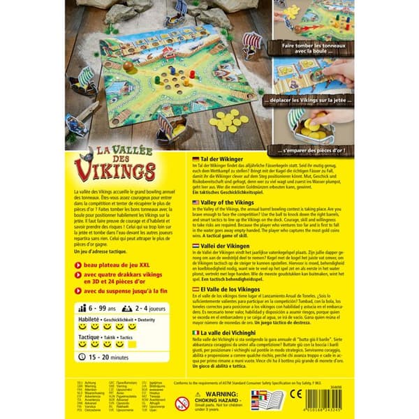 Brädspel - HABA - The Valley of the Vikings - skicklighet och taktik - 6 år och uppåt