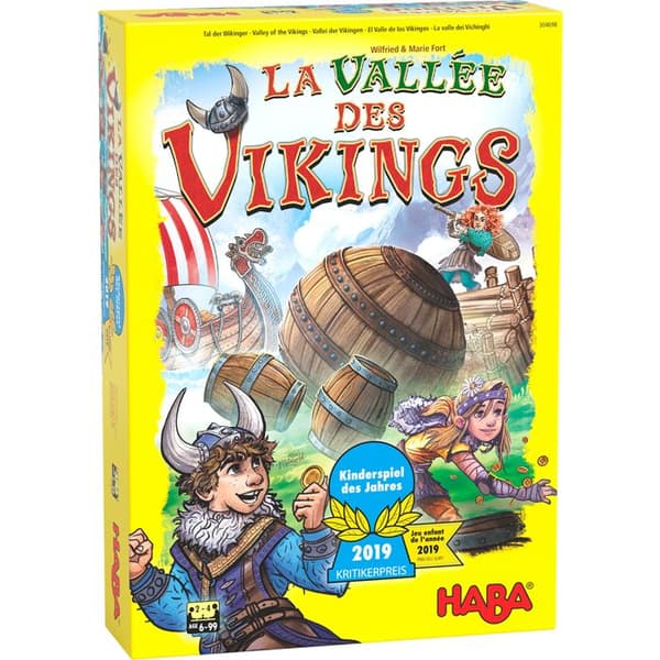 Brädspel - HABA - The Valley of the Vikings - skicklighet och taktik - 6 år och uppåt