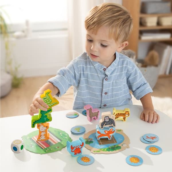 HABA - Mina första spel - Junior Animal Pyramid - Skicklighetsspel - 2 år och uppåt
