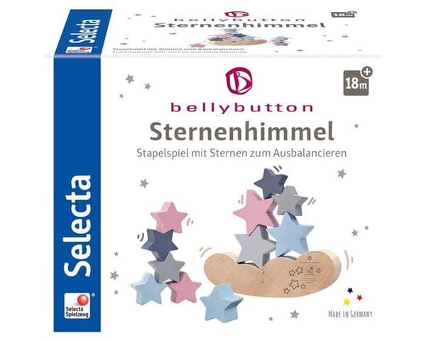 Staplingsleksak av trä - SELECTA - Selecta - Ciel Etoile - Magen - 12 delar - Flerfärgad