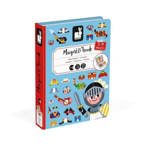 JANOD - Magneti'book för pojkdräkter, 36 magneter - Från 3 år