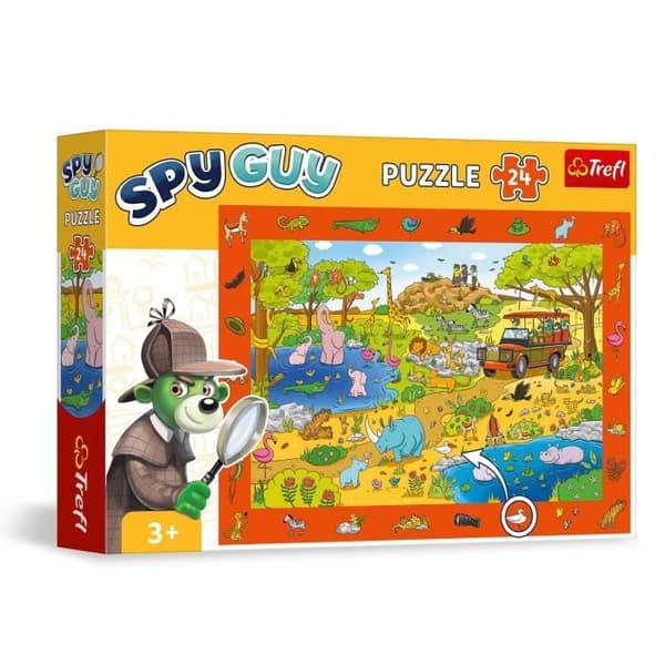Pussel - TREFL - D'OBSERVATION SPY GUY SAFARI - 24 bitar - Flerfärgad - För barn från 3 år