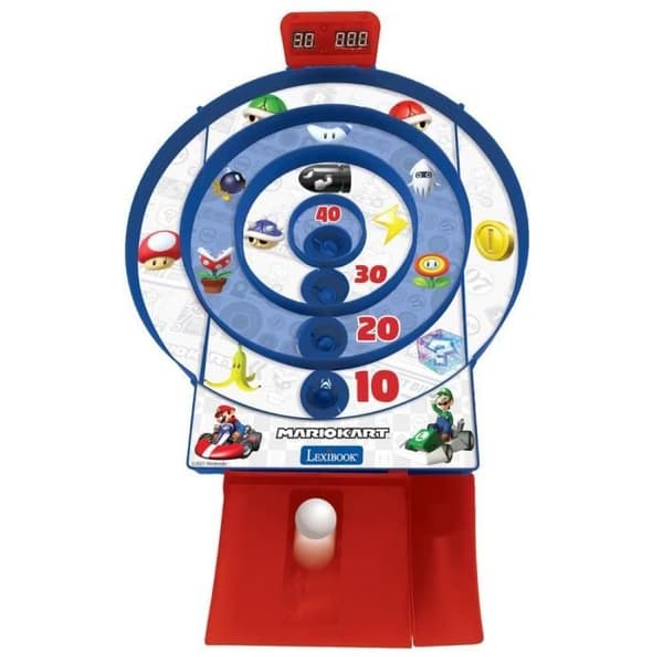 Target Shoot Mario Kart - Elektroniskt skicklighetsspel med LCD-skärm och 2 bollar