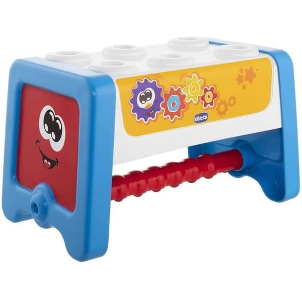 2 i 1 aktivitetsbänk - CHICCO - Flerfärgad - Kugghjul och arbetsbord
