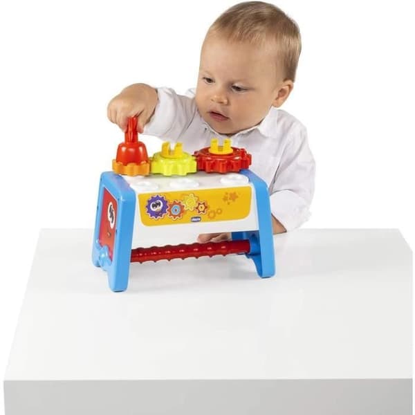 2 i 1 aktivitetsbänk - CHICCO - Flerfärgad - Kugghjul och arbetsbord