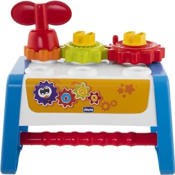 2 i 1 aktivitetsbänk - CHICCO - Flerfärgad - Kugghjul och arbetsbord