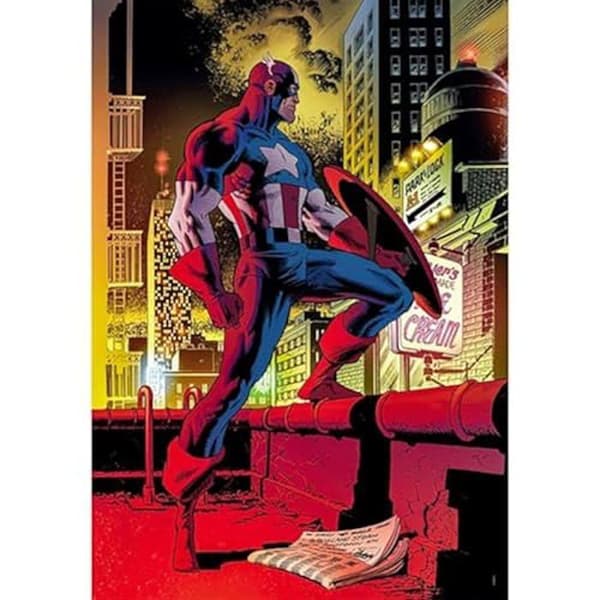 Pussel - CLEMENTONI - Captain America - 1000 Bitar - Tillverkad i Italien - Miljövänlig