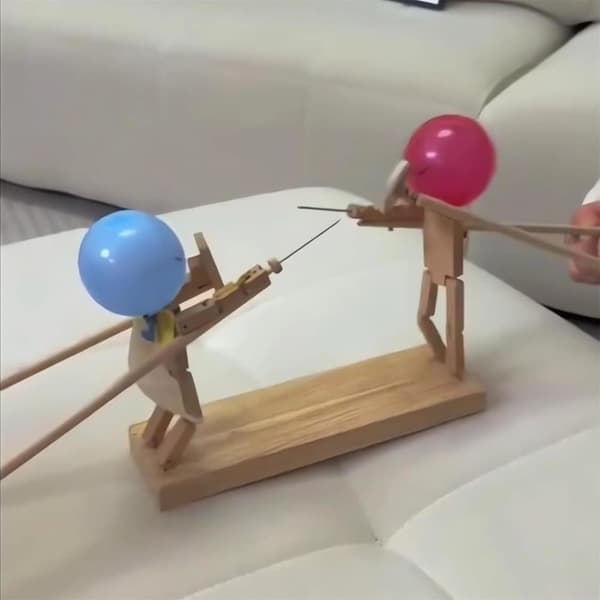 OBOSOE puiset miekkailunuket – Pop the Balloon -peli, lyönti, whack a pack Balloon Man Battle Bots Arena Aikuisten juhlapelit ilmapalloilla