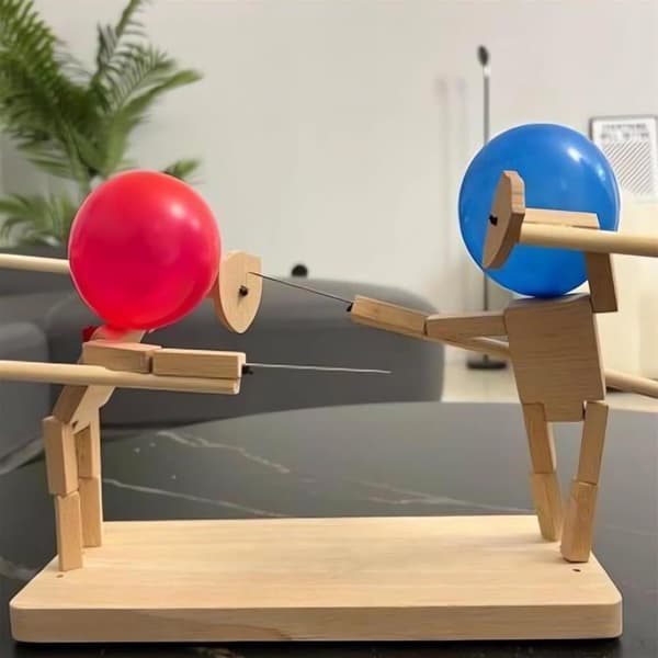OBOSOE puiset miekkailunuket – Pop the Balloon -peli, lyönti, whack a pack Balloon Man Battle Bots Arena Aikuisten juhlapelit ilmapalloilla