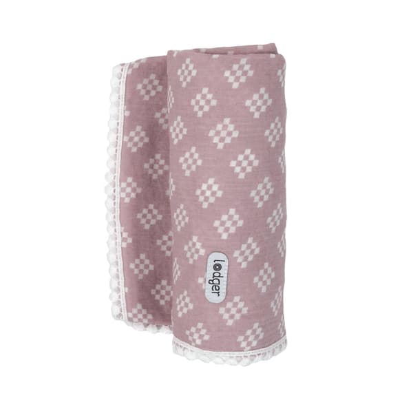 Akcija! Lodger Swaddle Tribe Muslin kokvilnas autiņš, 120x120 cm, Rose