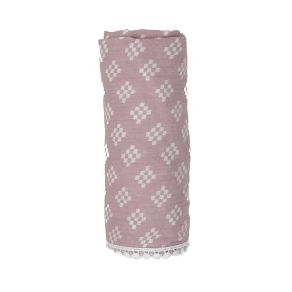 Akcija! Lodger Swaddle Tribe Muslin kokvilnas autiņš, 120x120 cm, Rose