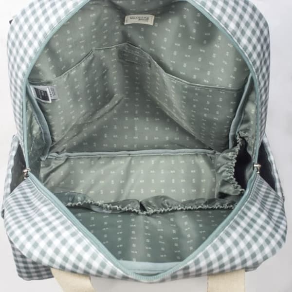 Love gingham ryggsäck - Pasito a Pasito Green