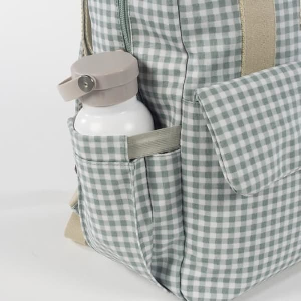 Love gingham ryggsäck - Pasito a Pasito Green